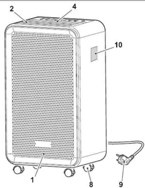 OLIMPIA SPLENDID Aquaria Silent 15 P - - IDENTIFICAZIONE DELLE PARTI PRINCIPALI - 1