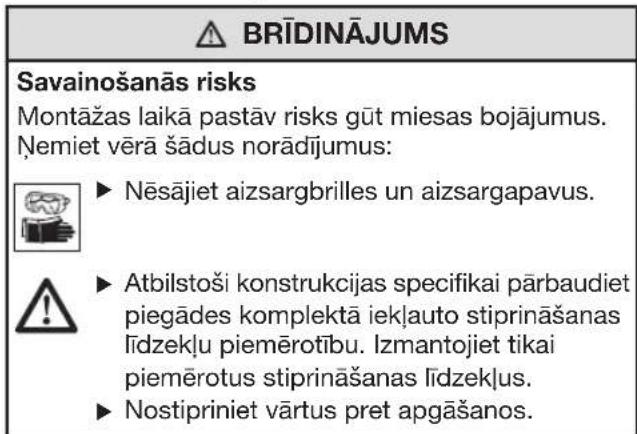 Hormann RollMatic - Drośības noradijumi - 1