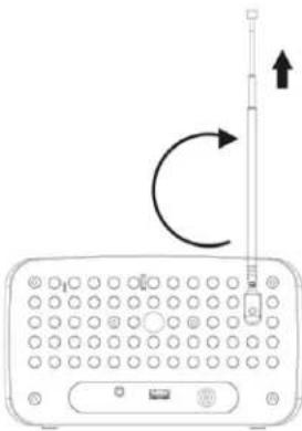 Soundmaster UR190WE - Utilizzare l'antenna - 1