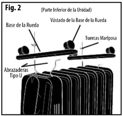 HONEYWELL HZ789 - NOTA: NO OPERE EL CALEFACTOR SIN HABER INSTALADO CORRECTAMENTE LA BASE CON RUEDAS. EL CALEFACTOR SIempre DEBE SER UTILIZADO EN POSICION VERTICAL. NO OPERE EL CALEFACTOR SI LAS RUEDAS NO ESTAN ENSAMBLADAS CORRECTAMENTE. - 1