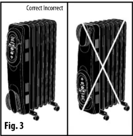 HONEYWELL HZ789 - NOTE: DO NOT OPERATE THE HEATER WITHOUT THE WHEEL BASE ASSEMBLIES IN PLACE. THE HEATER MUST ALWAYS BE USED IN AN UPRIGHT POSITION. DO NOT OPERATE THE HEATER IF THE WHEELS ARE NOT ASSEMBLED CORRECTLY. - 2