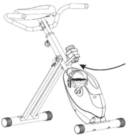TUNTURI Cardio Fit D20 Deskbike - Replacing the battery - 1