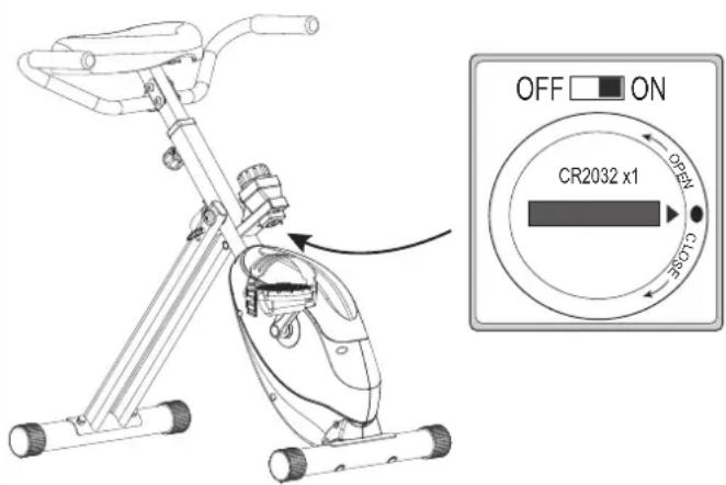 TUNTURI Cardio Fit D20 Deskbike - Vervangen van de batterij - 1