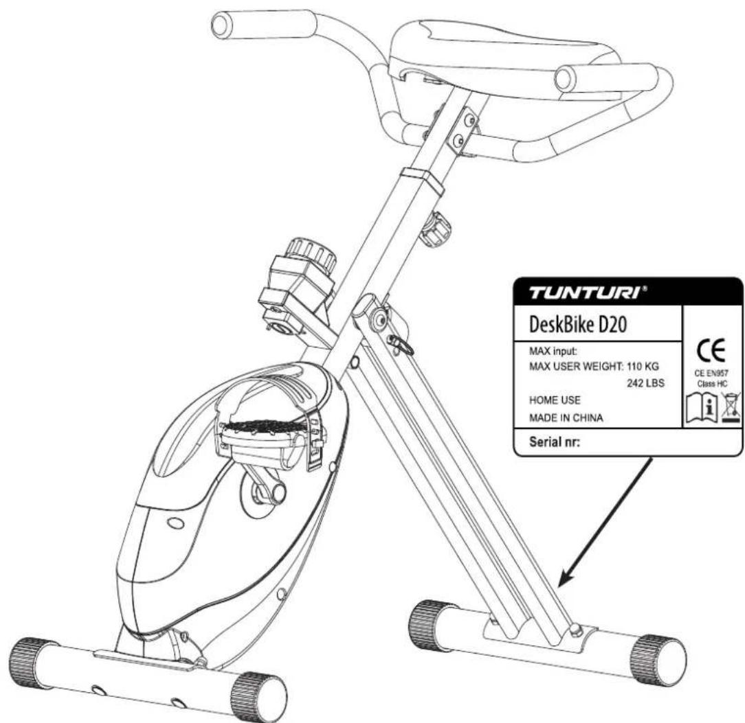 TUNTURI Cardio Fit D20 Deskbike - 1