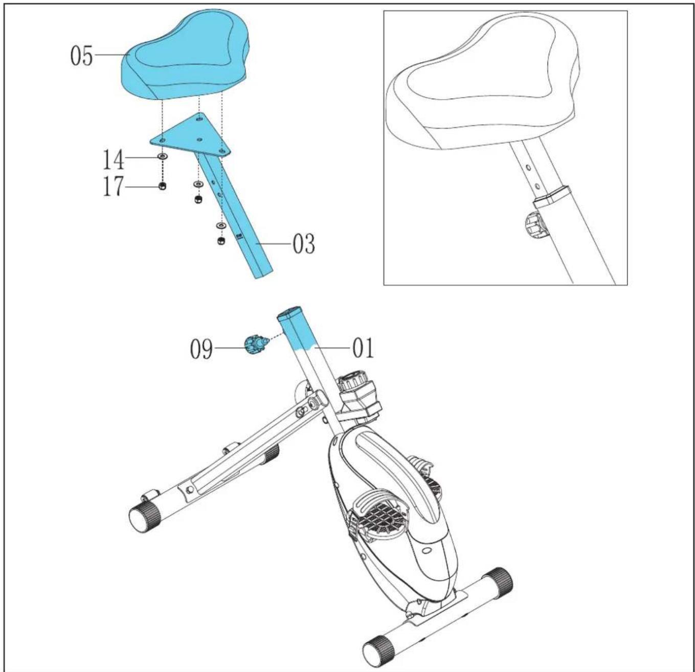 TUNTURI Cardio Fit D20 Deskbike - D-4 - 1