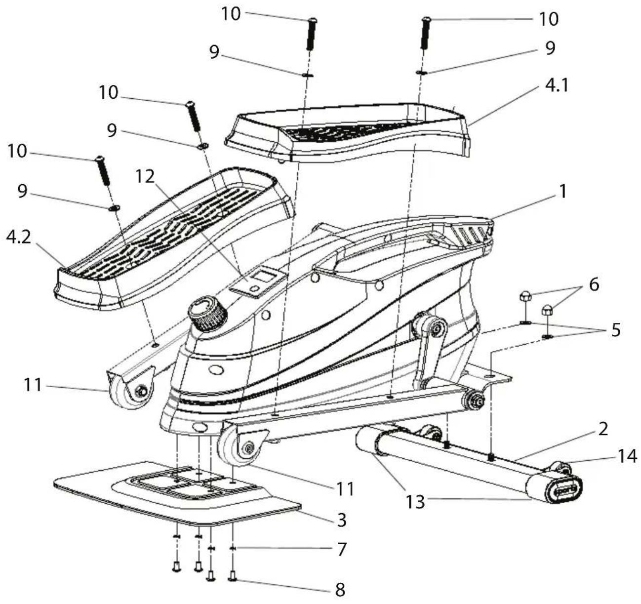TUNTURI Under desk bike D10 - Valmistajan vakuutus - 1