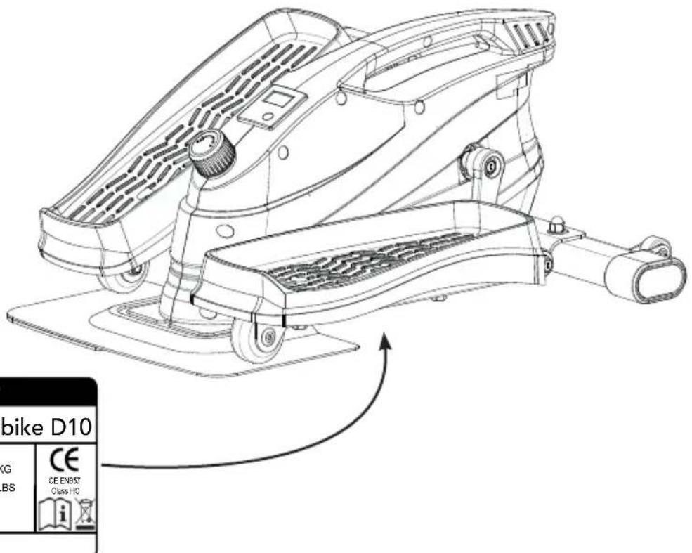 TUNTURI Under desk bike D10 - 1