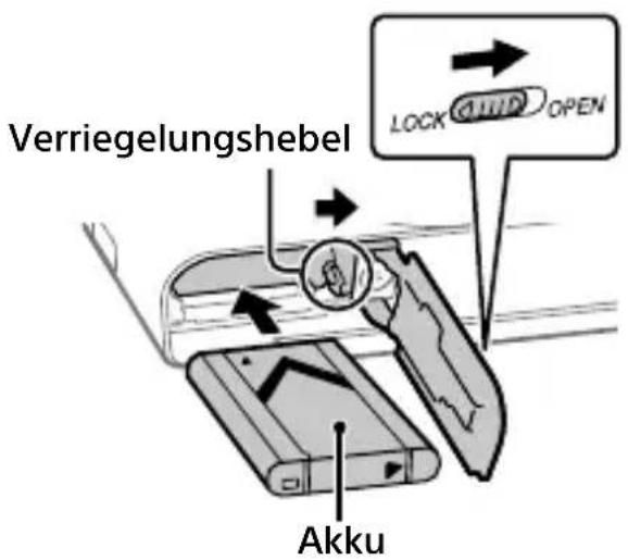 SONY CyberShot DSCRX100 VII - Einsetzen des Akkus (mitgeliefert)/der Speicherkarte (getrennt erhalten) in die Kamera - 1