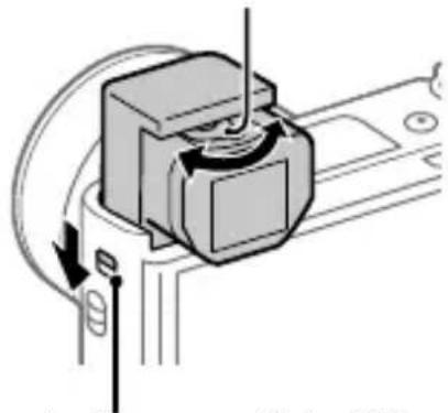 SONY CyberShot DSCRX100 VII - Páčku nastavení dioptrické korekce nastavte podle svého zraku tak, aby zobrazení v hledáčku bylo zřetelné. - 1