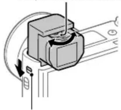 SONY CyberShot DSCRX100 VII - Stellen Sie den Sicherer mit dem Dioptrien-Einstellhebel auf ihre Sehkraft ein, bis die Anzeige im Sicherer deutlich sightbar ist. - 1