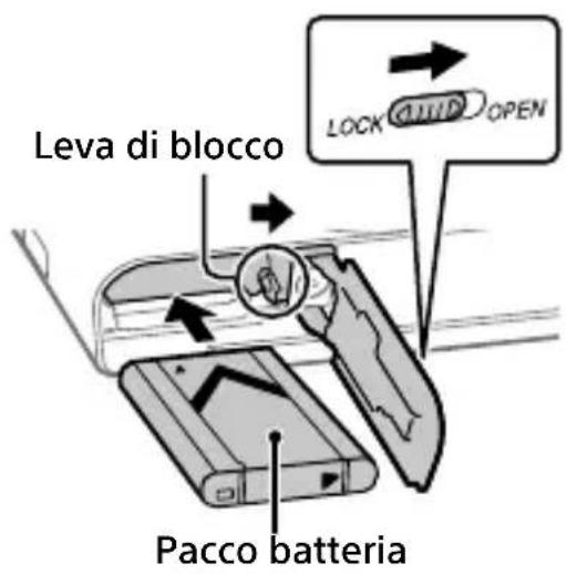 SONY CyberShot DSCRX100 VII - Inserimento del pacco batteria (in dotazione)/della sched di memoria (in vendita separamente) nella fotocamera - 1