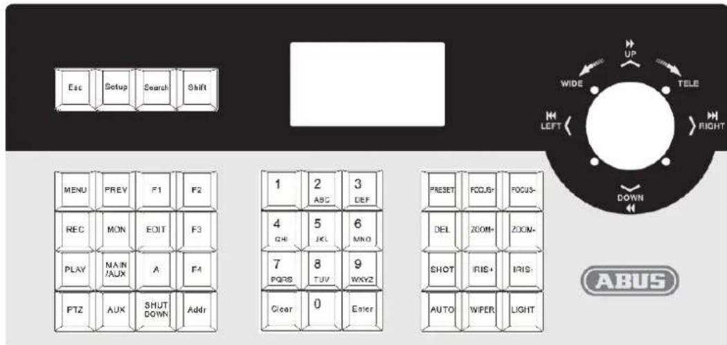 ABUS TVAC26000 - Front view of control panel - 1