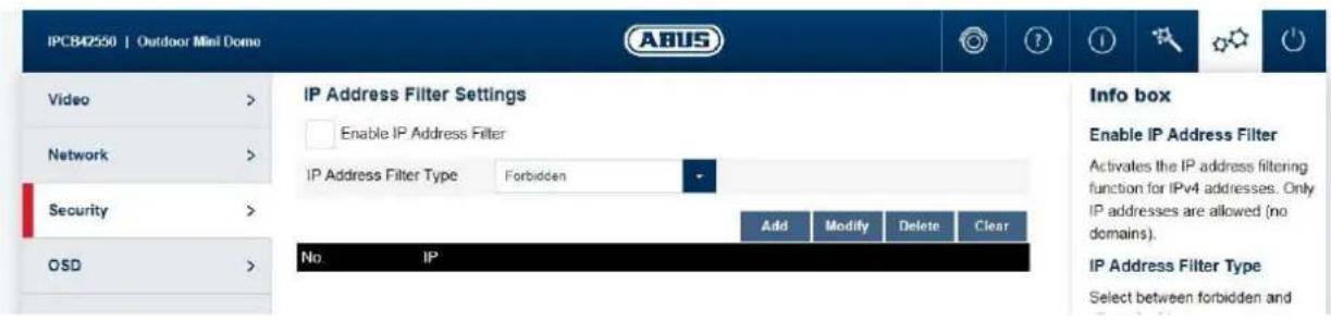 ABUS FUMO50040 - IP address filter - 1