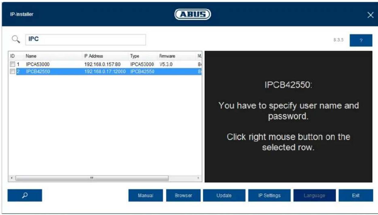 ABUS FUMO50040 - ABUS IP Installer gebruiken om camera's te zoeken - 2