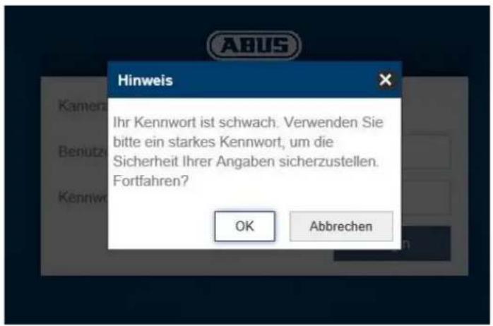 ABUS FUMO50040 - Vraagt u om de standardwachtwoorden te wijzigen - 1