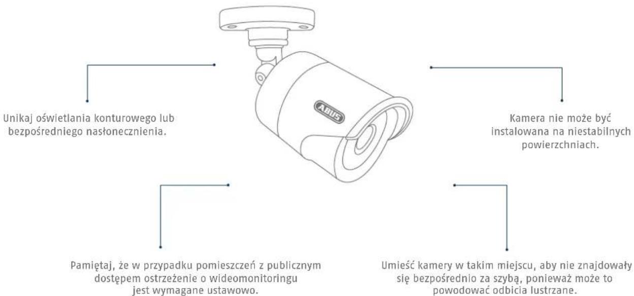 ABUS TVVR33025T - Wskazówki dotyczace instalacji kamery - 2