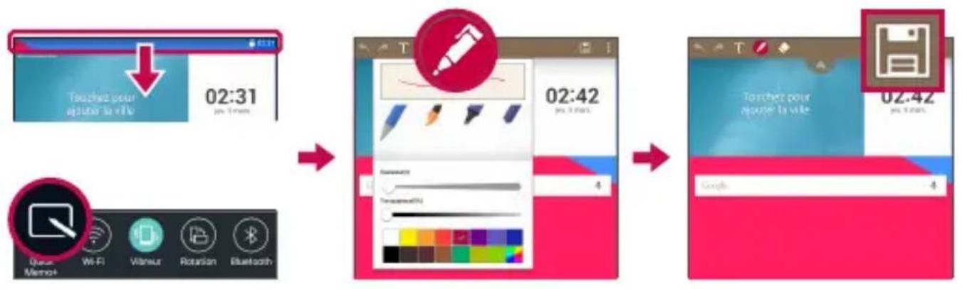 LG G Pad 8.3 LTE - Capture d'écran pour votre quickmemo. - 1
