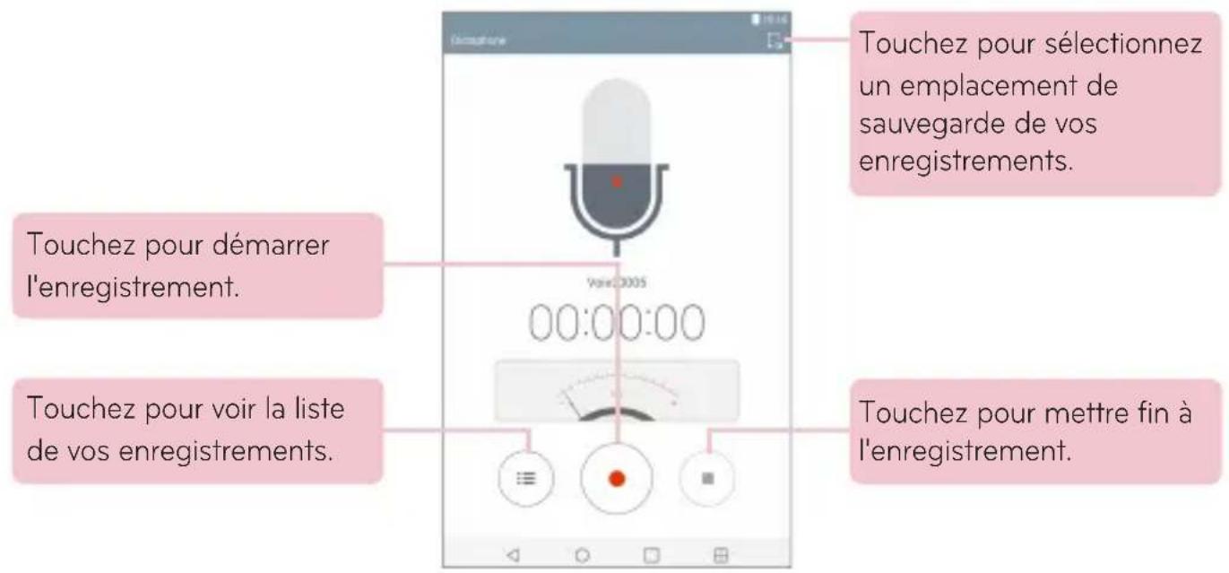 LG G Pad 8.3 LTE - Enregistrement d'un son ou d'une voix - 1