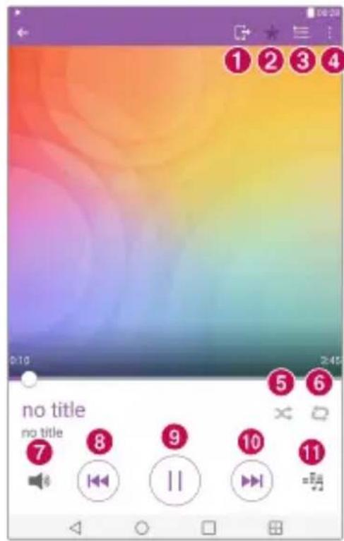 LG G Pad 8.3 LTE - Lecture d'une chanson - 1