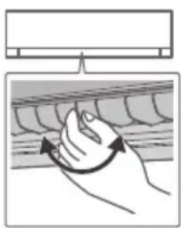 PANASONIC CUE12PKEA - Voor het horizontaal afstellen van de luchtstroom - 1