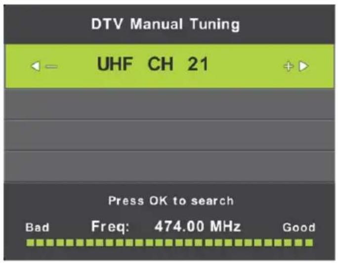 LENCO DVL2862 - DTV Manual Tuning - 1