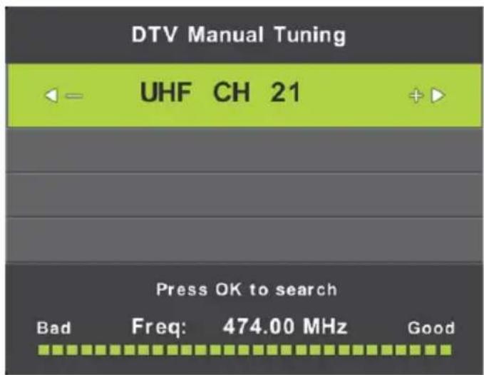 LENCO DVL2862 - DTV Manual Tuning (DTV Handmatig Afstemmen) - 1