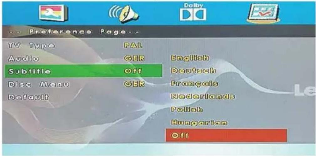 LENCO DVL2862 - Subtitle (Sous-titres) - 1