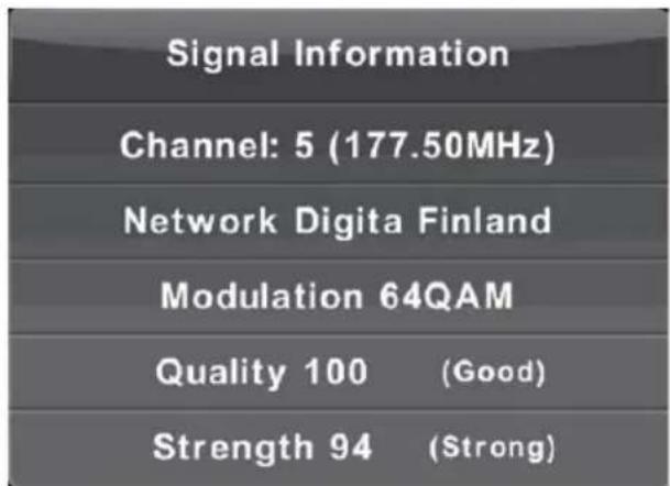 LENCO DVL2862 - Signal Information (Información de BCH) - 1