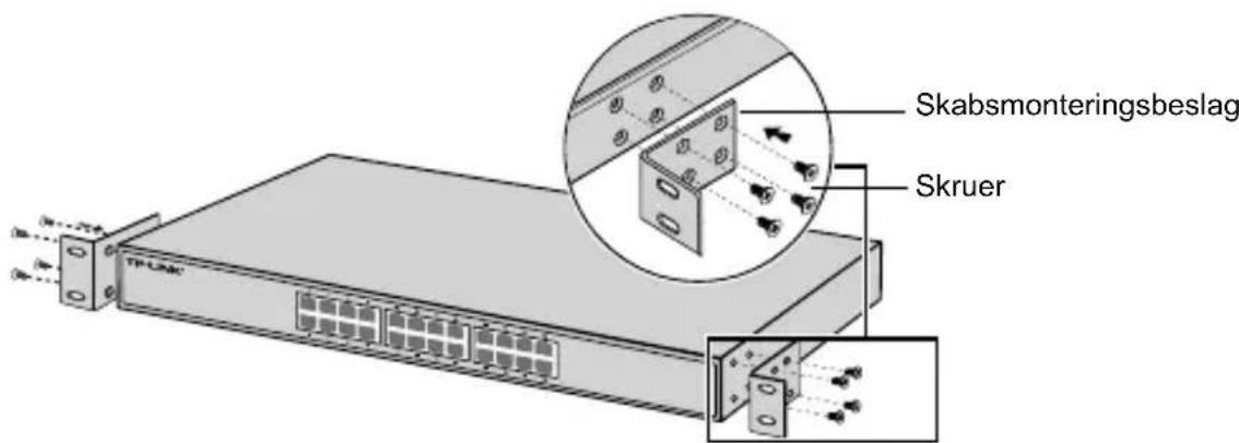 TP-LINK T1600G28PS - - Skabsmontering - 1