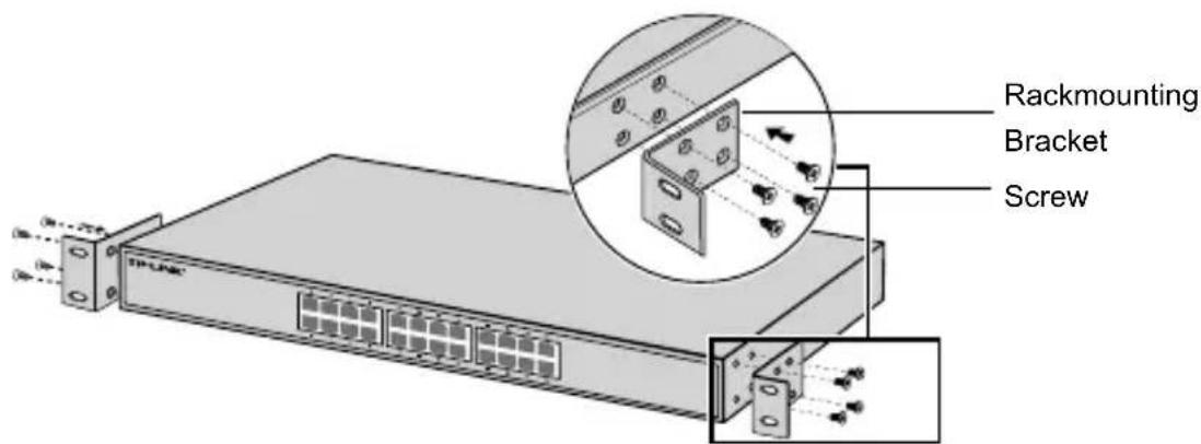 TP-LINK T1600G28PS - - Rack Installation - 1