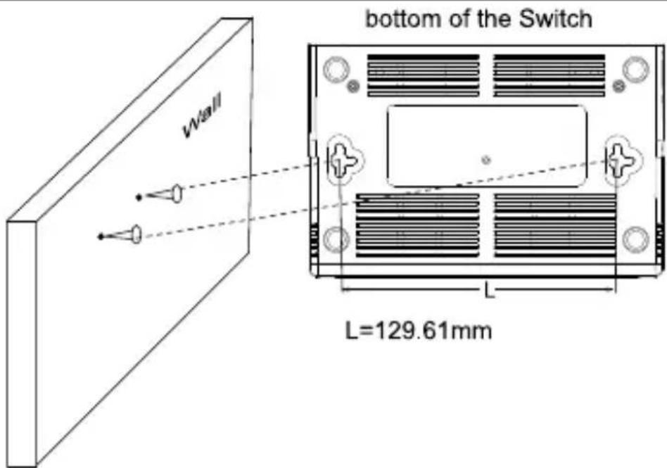 TP-LINK TLSG1005D - Installation du switch sur un mur - 1