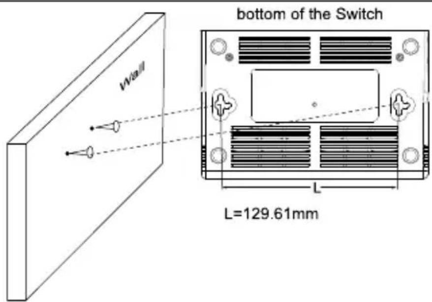 TP-LINK TLSG1005D - Mounting the Switch on a Wall - 1