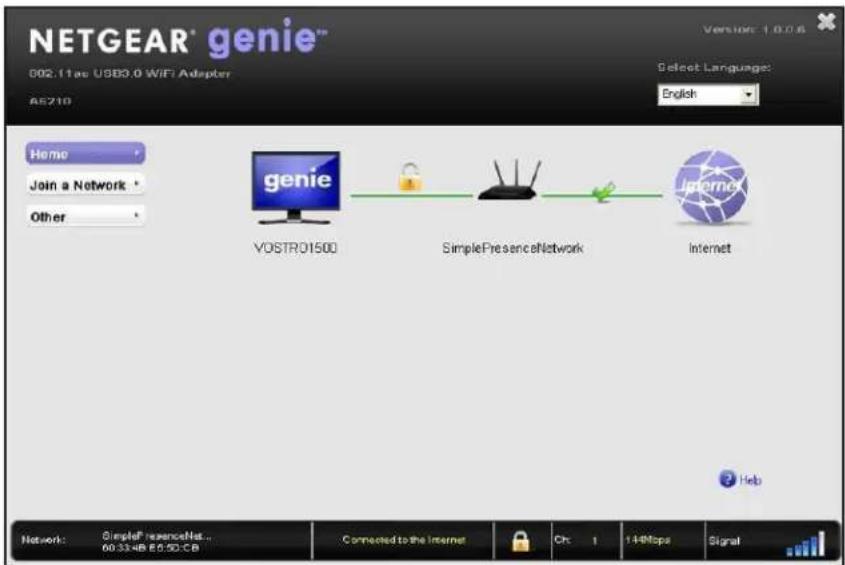 NETGEAR A6210 - Pour afficher l'etat et les détails de la connexion : - 1
