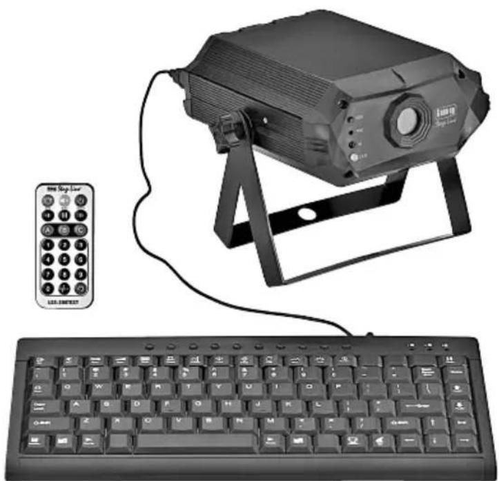 Monacor LSX300TEXT - Laserverät zur Textprojektion Laser Unit for Text Projection - 1