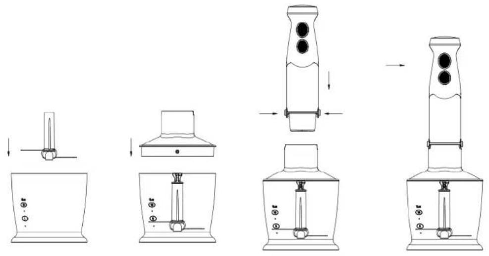 FRITEL HB2879 - HAND BLENDER WITH CHOPPER - 1