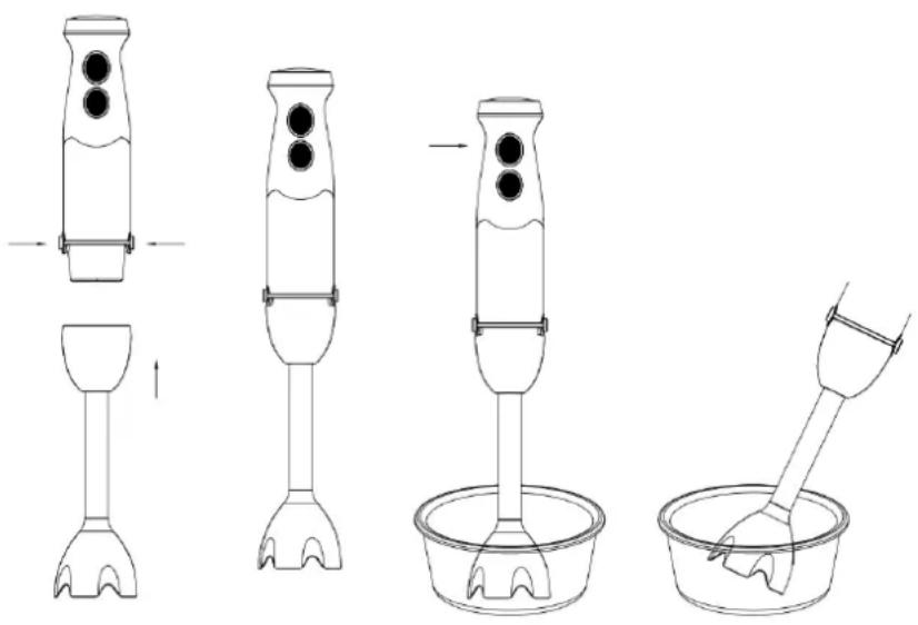 FRITEL HB2879 - USE OF THE HAND BLENDER - 1