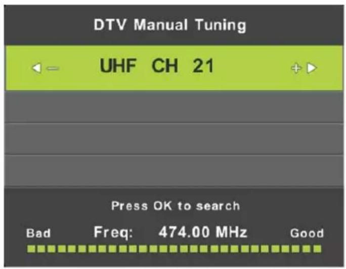 LENCO DVL1662 - DTV Manual Tuning - 1