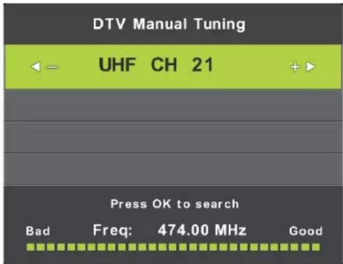 LENCO DVL1662 - DTV Manual Tuning (Syntonisation manuelle DTV) - 1