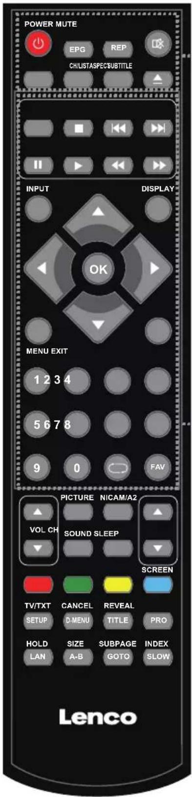 LENCO DVL1662 - Remote Control - 1