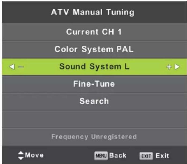 LENCO DVL1662 - ATV Manual Tuning (ATV Handmatig Afstemmen) - 1