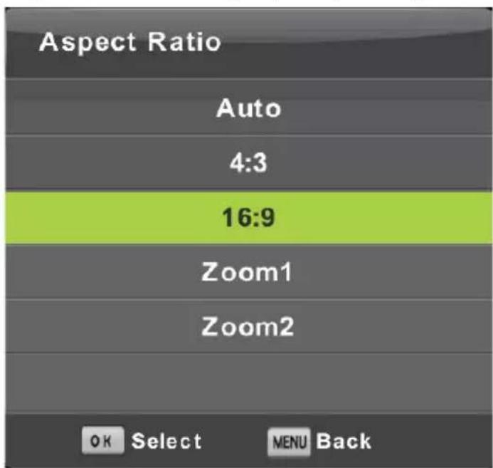 LENCO DVL1662 - Aspect Ratio (Rapport de l'écran) - 1