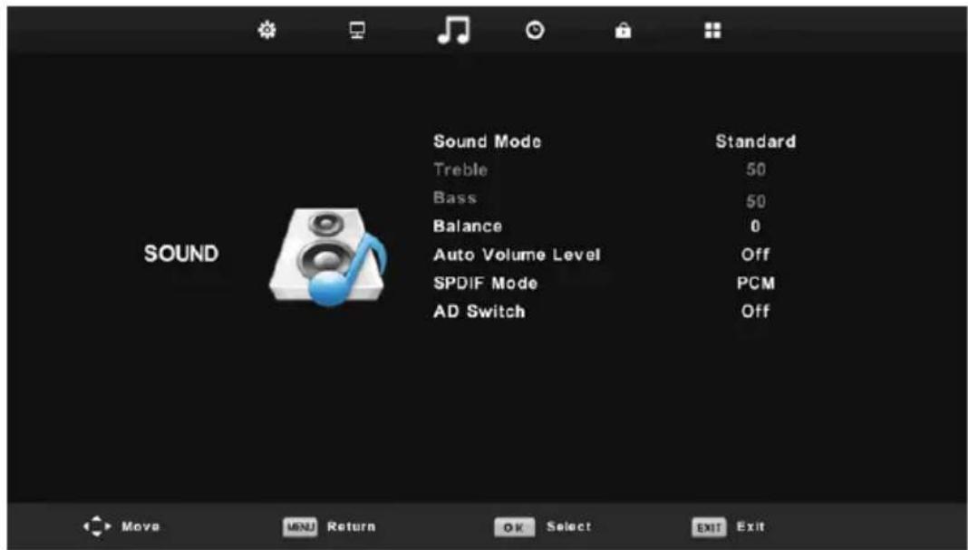 LENCO DVL1662 - Sound Menu - 1