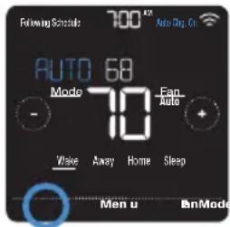 HONEYWELL Home Lyric T5 WiFi - Adjusting the temperature in Auto mode - 2