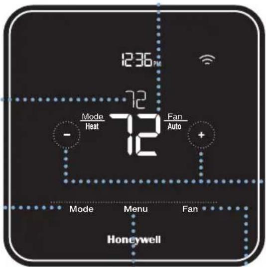 HONEYWELL Home Lyric T5 WiFi - Adjust temperature - 1