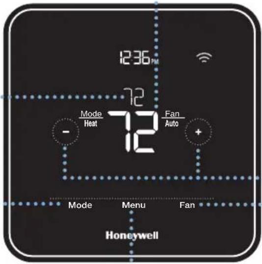HONEYWELL Home Lyric T5 WiFi - Ajustar la temperatura - 1