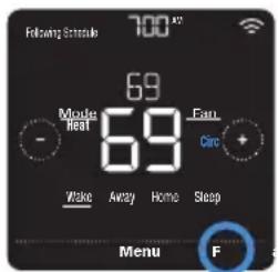 HONEYWELL Home Lyric T5 WiFi - Setting the fan - 4