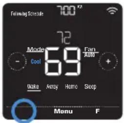 HONEYWELL Home Lyric T5 WiFi - Selecting system mode - 2