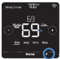 HONEYWELL Home Lyric T5 WiFi - Setting the fan - 3