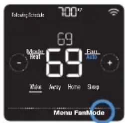 HONEYWELL Home Lyric T5 WiFi - Configurar el ventilador - 1