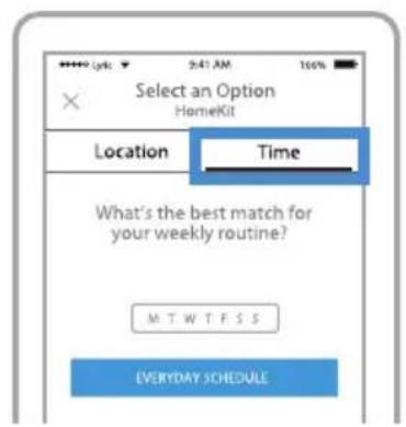 HONEYWELL Home Lyric T5 WiFi - Setting a time-based schedule in the Lyric app - 2